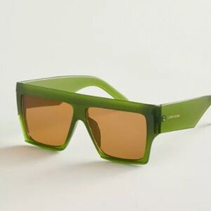 Elizabeth and James Oversized Square Sunglasses ~ Green